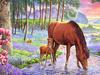Full Round/Square 5d Diamond Painting Horse Mosaic Sunset DIY Diamond Embroidery Animal Home Decor Craft Kit