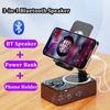 3 IN 1 Wireless Bluetooth Speaker +1200mAh Power Bank +Foldable Phone Holder Stand Desktop Anti-Slip Mobile Phone Support For Video Meeting Live