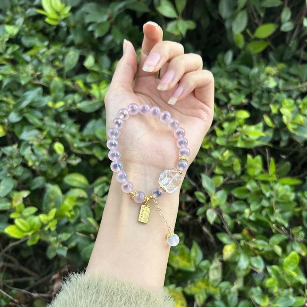 Crystal Agate Beads Bracelets Tassel Pedant Bead String Bracelet Fashion Luxury Bracelets  Ladies