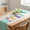 Kids Party Dining Decor 4 Pcs Easter Bunny Cutlery Holders, Felt Tableware Pouch Bags, Cute Rabbit Utensil Festive Table Centerpiece Accessory Sleeve,