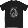 Horse Flowers Moon T-Shirt Funny Equestrian Pony Riding Hobby Steed Tee