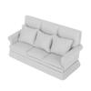 1/12 Scale Dollhouses Three-seat Miniature Couch Furniture Pretend Play for Kids Furniture Model for Dollhouses
