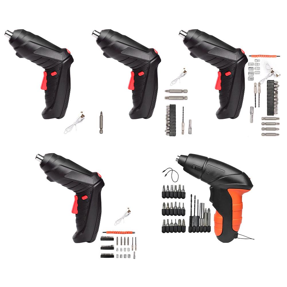 Набор электрических отверток 4 В, мощная ударная отвертка, дрель, 250 об/мин, отвертка с литиевой батареей, 1800 мАч, перезаряжаемая
