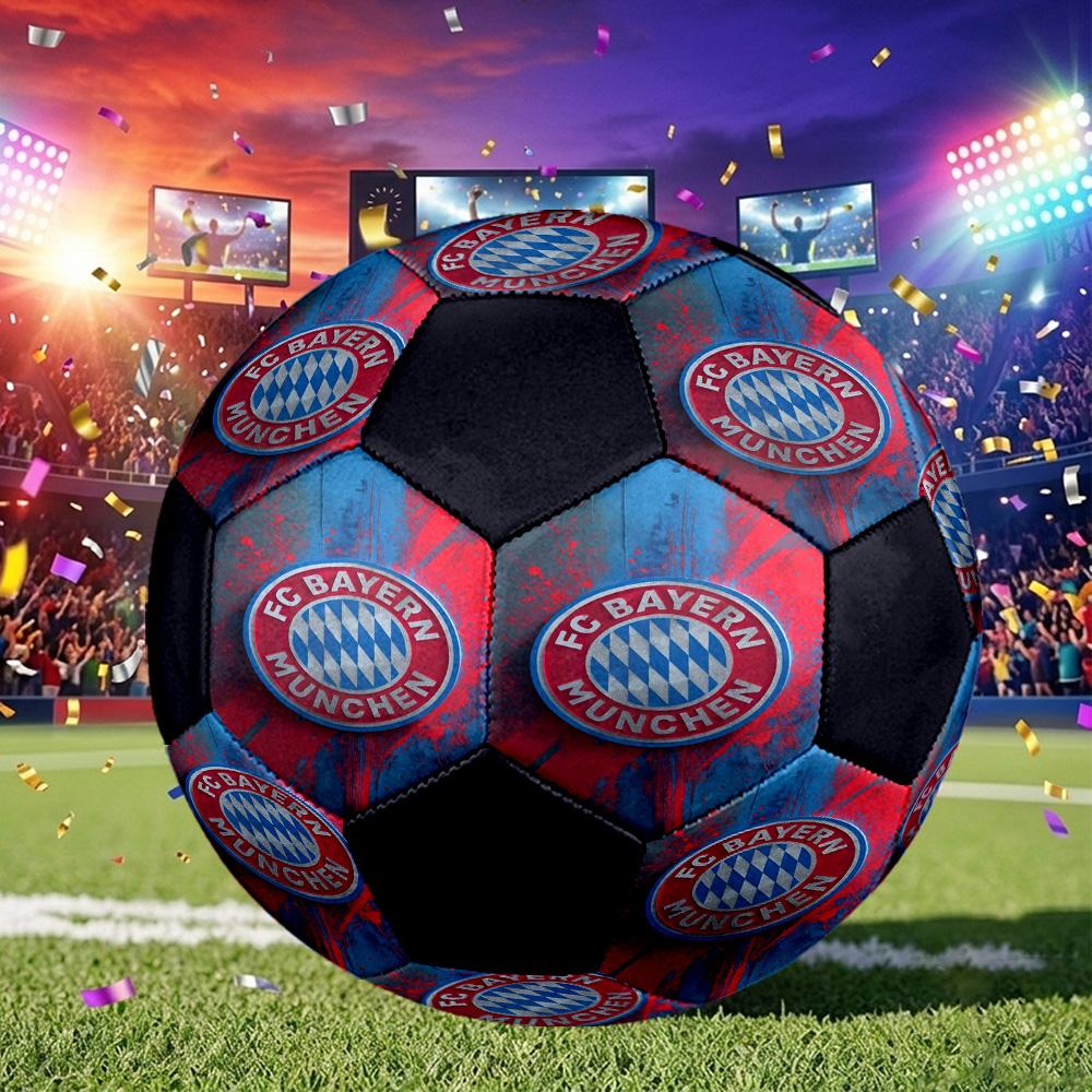 1pc Bayern Munich Love Standard Size 5 Soccer ball, Durable game Soccer Ball for School Park Training & Daily Entertainment zq7146