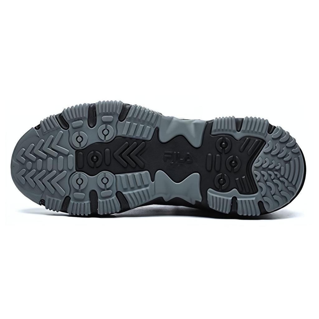 Fila Ravagement 2 Minimalist Solid Color Durable Breathable Rebound Low-Top Casual Shoes Men Sneakers Gray Black F12M216132FBM