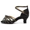 Профессиональные женские туфли на среднем каблуке 5 см с открытым носком для бальных танцев в помещении с мягкой подошвой для латинской сальсы