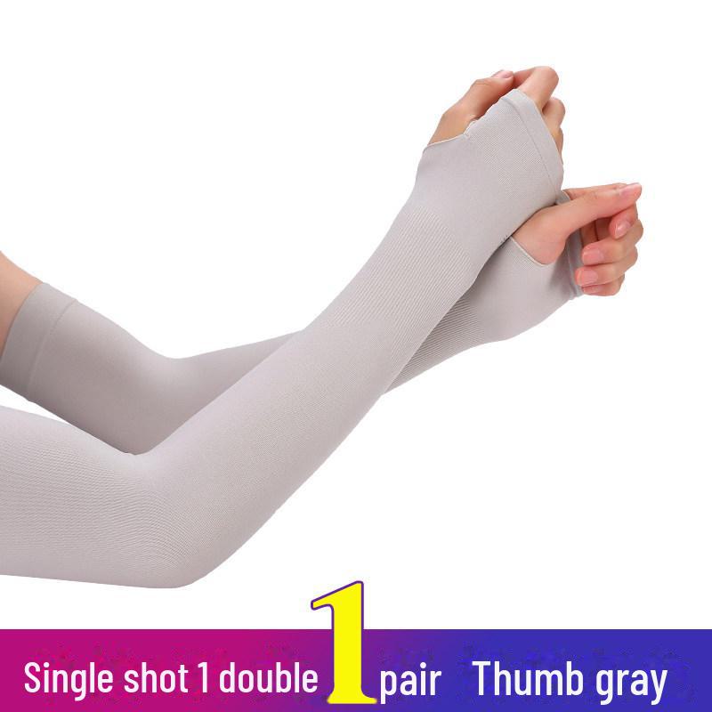 Нарукавники Ice Silk для защиты от солнца для мужчин и женщин - защита от ультрафиолета, тонкие перчатки для вождения и езды на велосипеде