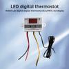 W3001 Светодиодный цифровой контроллер температуры Термостат Терморегулятор Датчик Измеритель DC12V NTC Красный дисплей