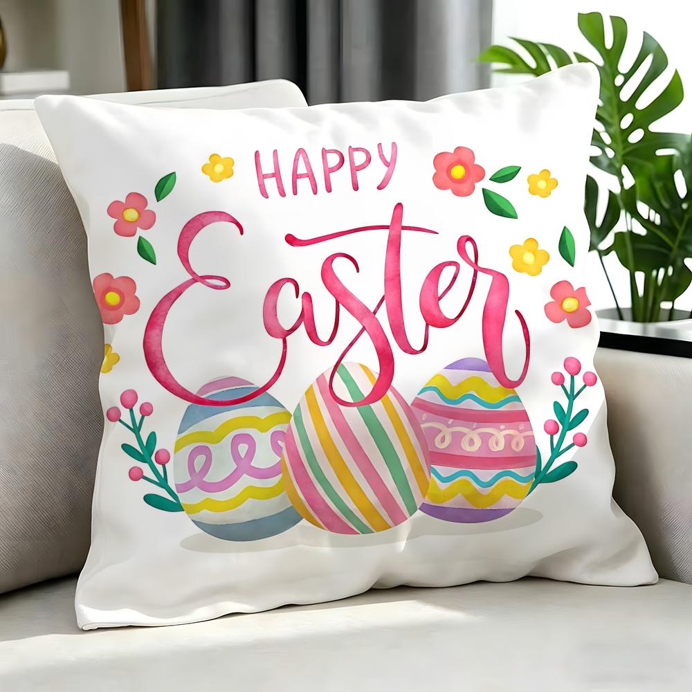 Holiday Easter Cushion Cover Cushion Cover Set 4Pcs 50X50 45X45 40X40 Pillowcase Decorative Sofa Home Decor