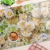 Tempered Glass Kitchen Serving Board with Rose Graphics 80x52 cm