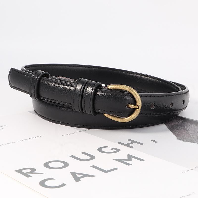 Stylish Style Minimalist Pu Belt With Alloy Pin Buckle For Daily Suitable Use