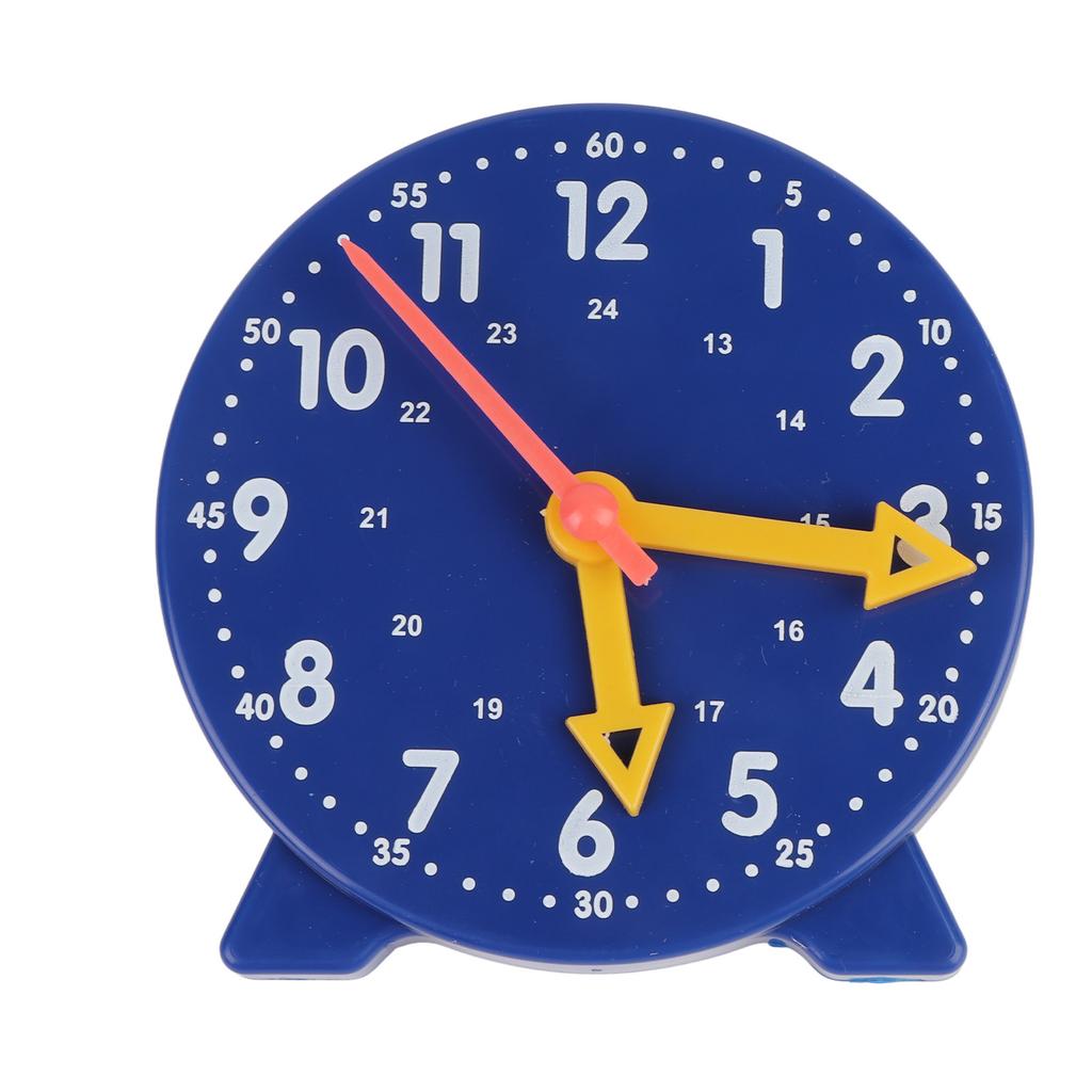 Clock Teaching Aid Learning Model Toy Students Kids Cognitive Time Tool 3 Pointer Linkage 24 Hour