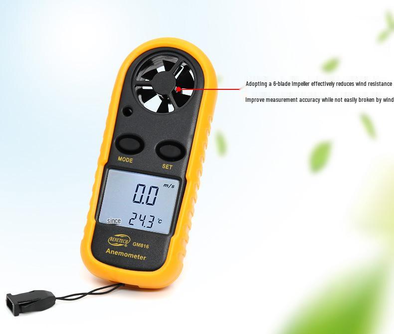 BENETECH GM816 Умный цифровой анемометр Измеритель скорости и силы ветра