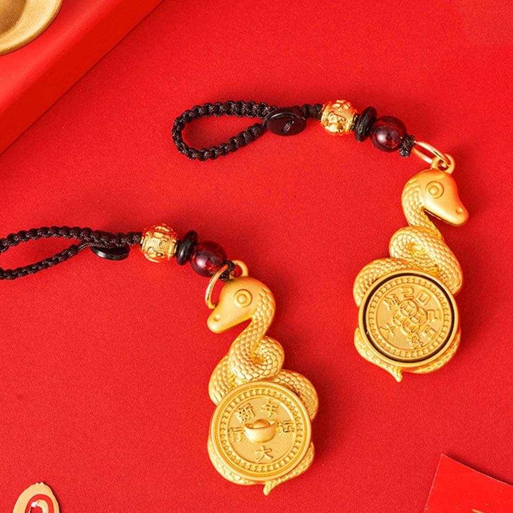 2 шт. Брелок в виде змеи по знаку зодиака, привлекающий удачу, приносящий удачу, подвеска для сумки, украшение, подарки на удачу