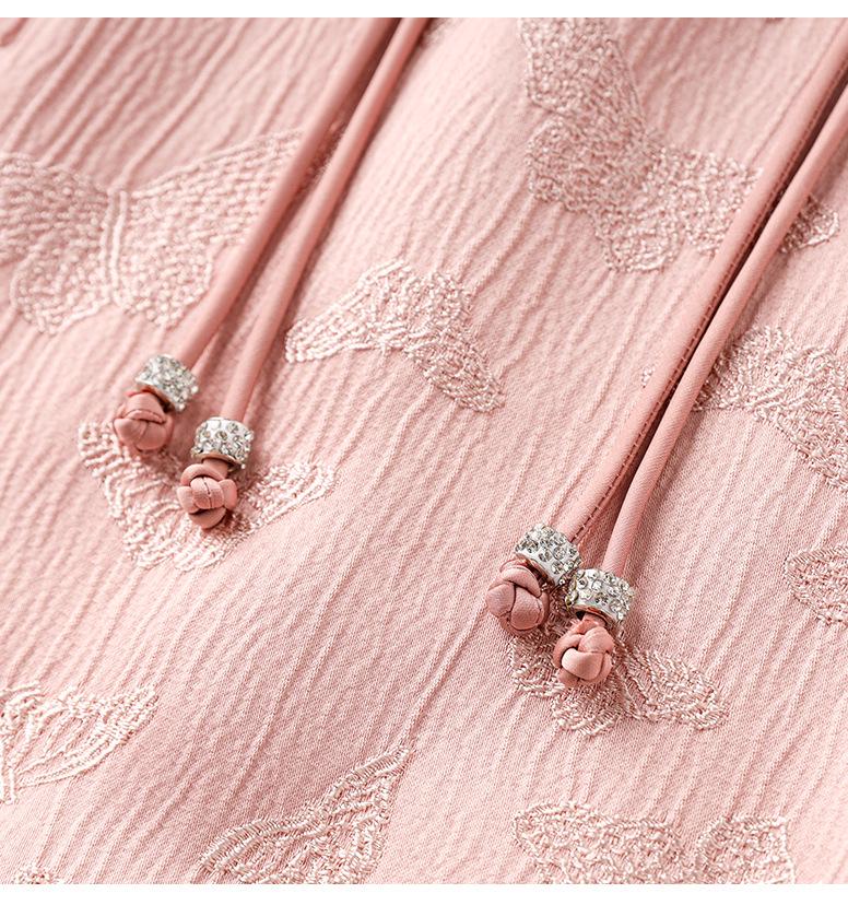 New Chinese Jacquard Butterfly Cheongsam Dress for Women - Retro & Feminine