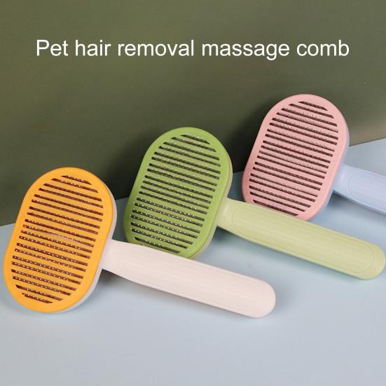 Игольная щетка из нержавеющей стали, антистатическая чистящая расческа для кошек и домашних животных, для нежного массажа удаления волос