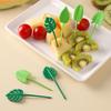 10 шт. Детские шпажки для фруктов, игольчатые палочки, зубочистки, мини, креативные, в форме листиков, для фруктов, торта, десерта, пищевые вилки, декор для ланч-бокса, аксессуары для бенто