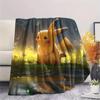 Cute Pikachu  Print Flannel Blanket, High quality Comfortable for All Seasons, Home Decor, Warmth and Comfort
