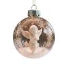Snow Sphere Hanging Ornament Christmas Snow Scene Angel Ornament Clear Xmas Ball Decoration for Christmas Tree Home Winter Holiday Party