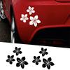 3Pcs Various Colors Pretty Flower Car Decals For Auto Rear Window Bumper Body Helmet Cover Scratches Water-Repellent Blossom Decals