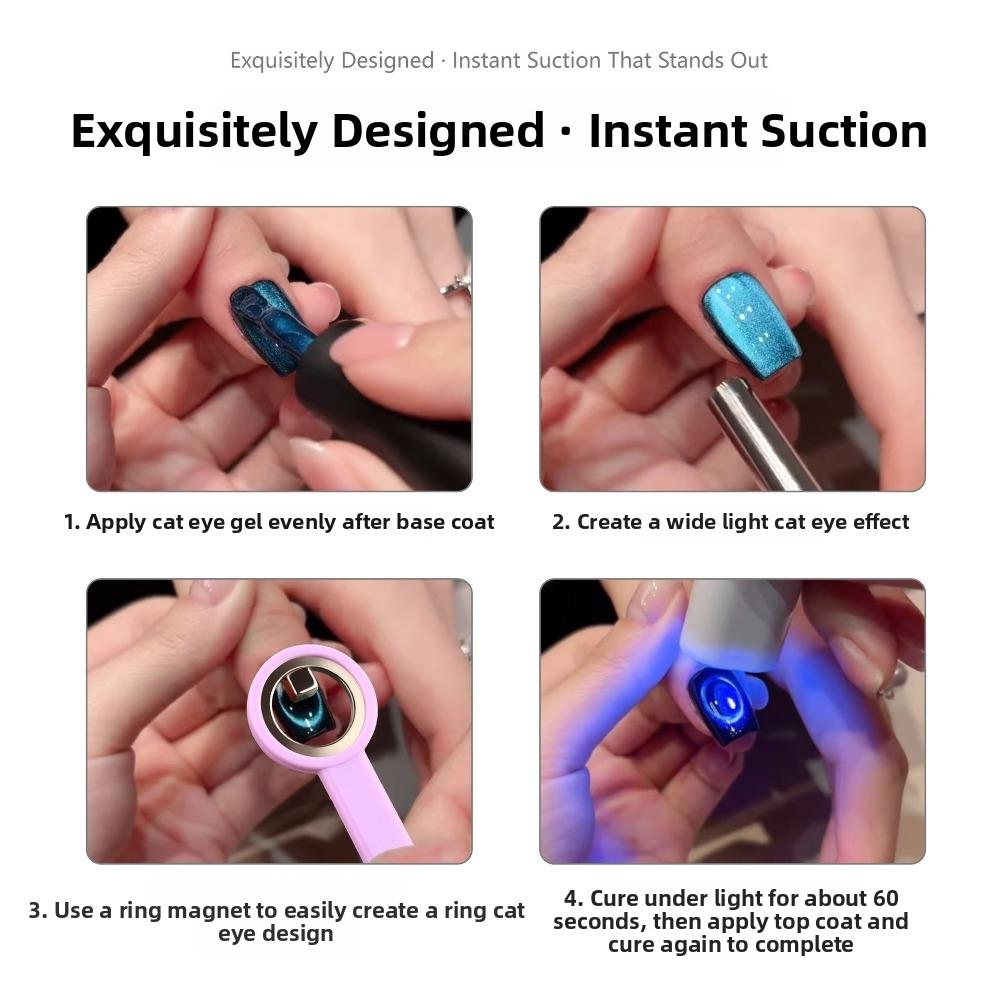 DIY Circular Cat Eye Magnets Cat-Eye Nail Halo Style Magnetic Nail Magnet Hollow Cat Eye Magnet