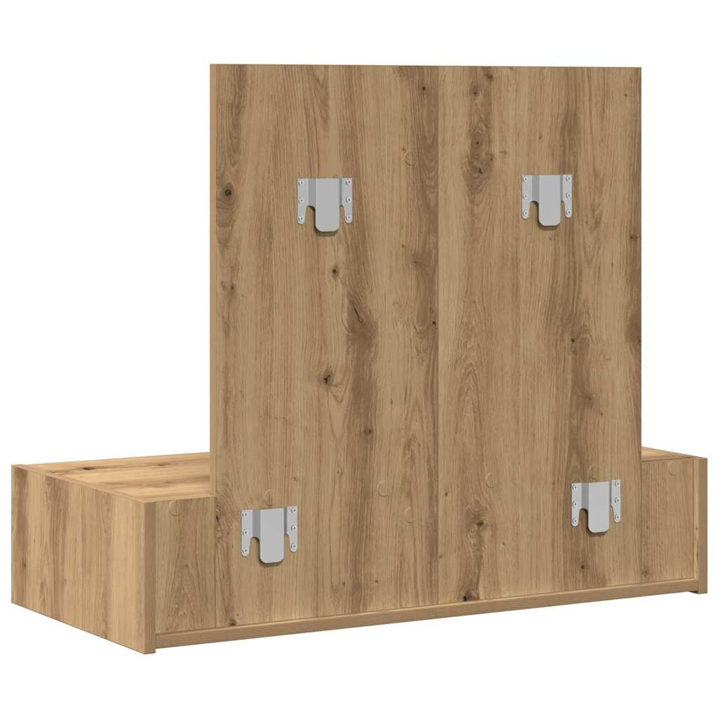 Makeup Table with Drawers Brown 83 x 40 x 70 cm Engineered Wood