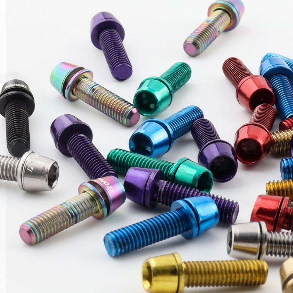 6pcs/set Stainless Steel Bicycle Handlebar Screws M5 * 17MM Bicycle Stem Screw Bike Handlebar