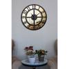 Stylish Wall Clock Luxury Gold 60x60 Cm Mirrored Plexiglass With Turkish Numerals On It Modern Home Office Clock