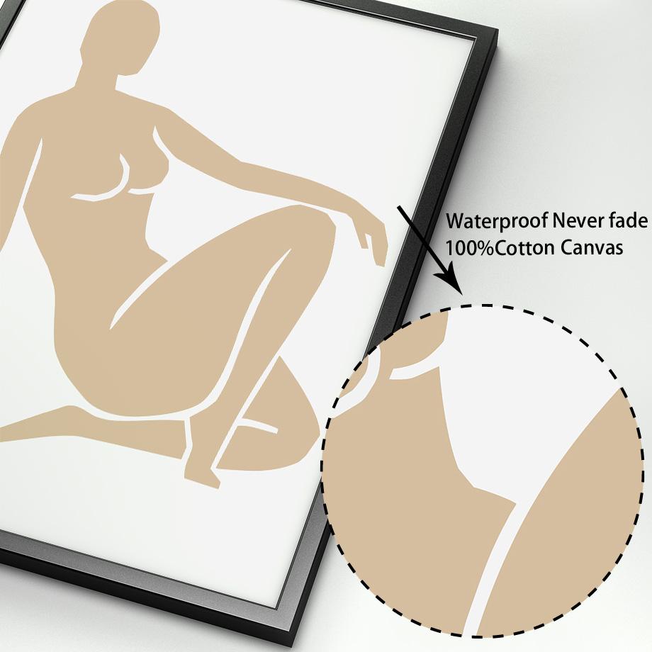 Абстрактные Матисс пышное тело женщина лист растения плакаты на скандинавскую тему и принты настенная живопись на холсте Декор фотографии для гостиной