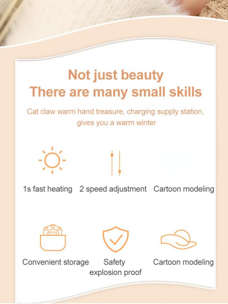 Multi-Function Winter Arm Warmers Pocket Electric Portable Hand Warmer 2400Mah Usb Charge Power Bank Pocket Hand Warmer