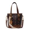 Korean version of the new product, high-end classic printing fashion, portable bucket bag, niche temperament, women's commuter style messenger bag