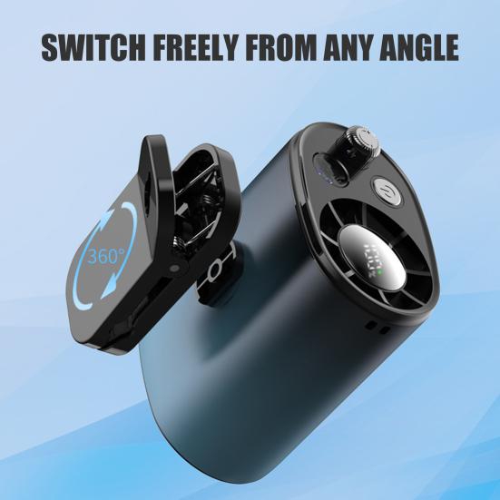 High-Speed Waist Clip Fan with USB Charging Quiet Clip-on Fan for Desk Neck Portable Personal Cooling Fan for Travel Camping Outdoor