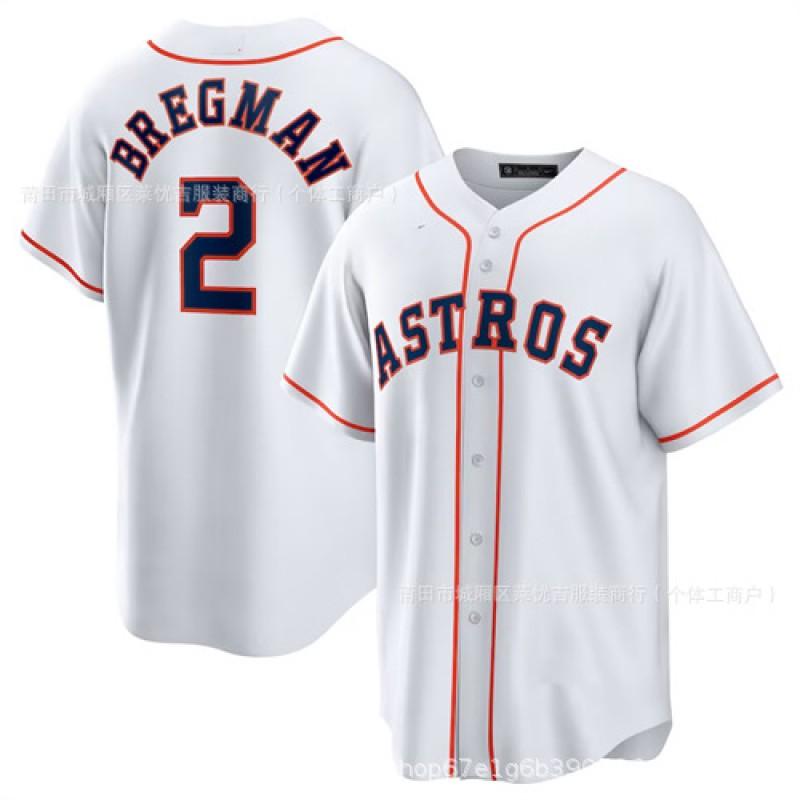 Houston Astros 27 30 44 35 Embroidered Baseball Jersey Button-up Sweatshirt Men Women