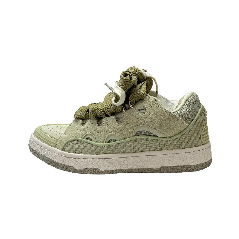 Модные кроссовки на толстой подошве для пап и мам 2025 Лето Осень На шнуровке Массивные кроссовки Повседневная обувь для скейтборда Смешанные цвета Спортивная обувь