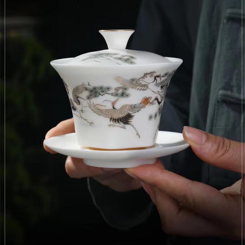 Sheep Fat Jade Ceramic Kung Fu Tea Set