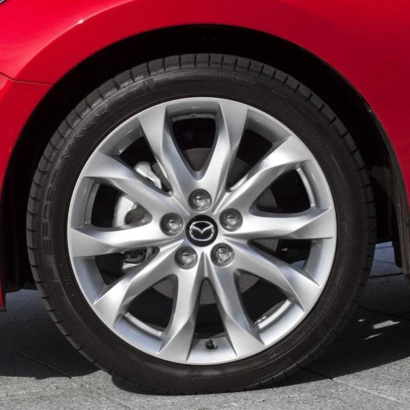 Для Mazda 4 шт. 56 мм Автомобильный значок Колпак колеса Ступицы Колесные диски Декоративные аксессуары для автомобиля Для Mazda 5 6 323 626 RX8 7 MX3 MX5 Atenz