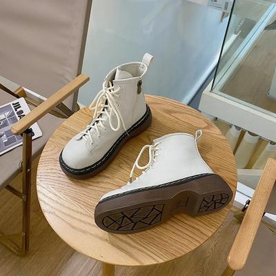 Модные женские ботинки Ботильоны для женщин Универсальные короткие ботинки на толстой подошве Туфли на платформе Женская обувь Botas De Invierno Para Mujer