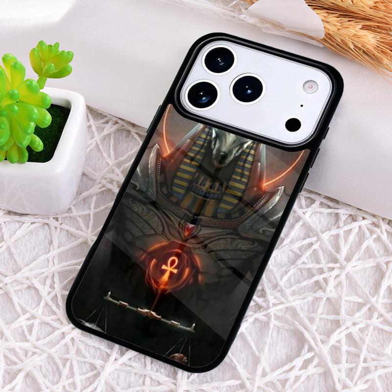 Anubis Egyptian God Phone Case for iPhone 17 Air 16 15 11 12 14 13 Pro Max Shockproof Cover