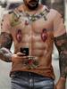 Funny 3D Printing Muscle Printed T-Shirt Gym Clothing Men Summer Streetwear T-Shirt Tops Harajuku Fashion Short Sleeve Tee