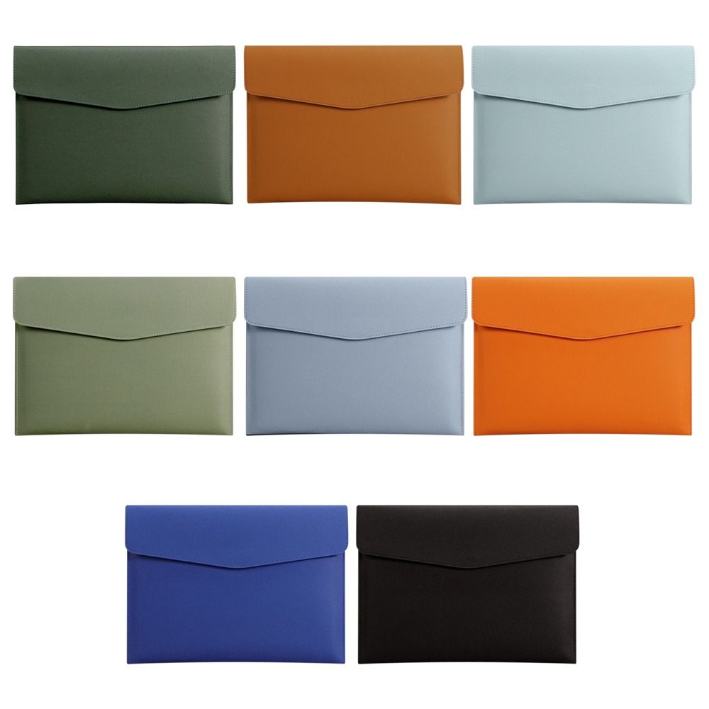 Large Capacity Leather File Folder Leather Briefcase Document Bag  School Office