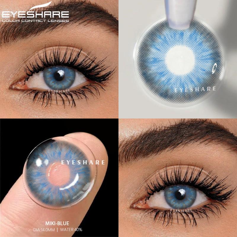 Fashion Color Contact Lenses 1 Pair Colored Contacts for Eyes Blue Eyes Lenses Yearly Gray Pupils Cosmetic Green Lenses