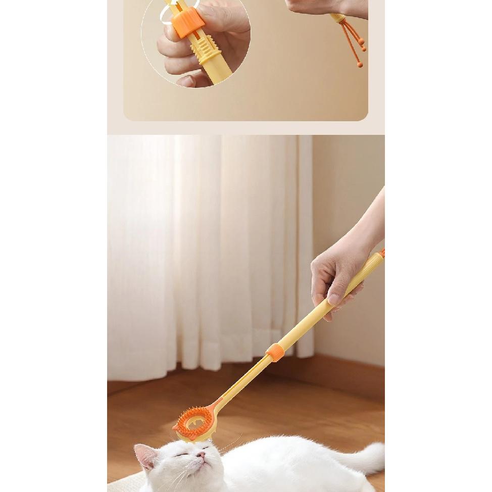Pet Itching and Scratching Scalable Double sided Massager Cat Teasing Stick Cat Itching 2-in-1 Scratching and Scratching