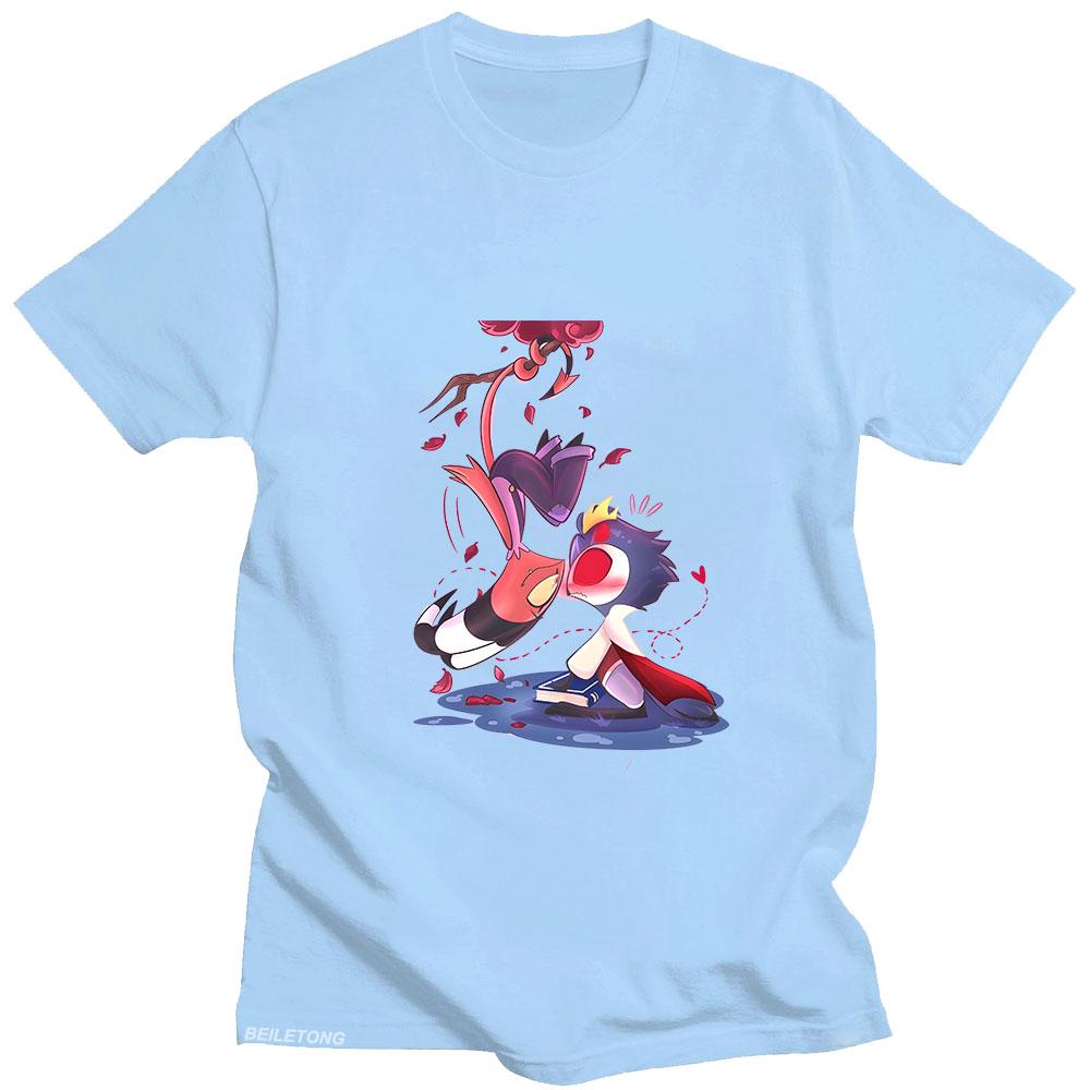 Anime Print Helluva Boss T Shirt Funko Pop Kawaii Cotton Tee-shirt Short Sleeve High Quality Manga Tshirt Sudaderas Fashion Tops