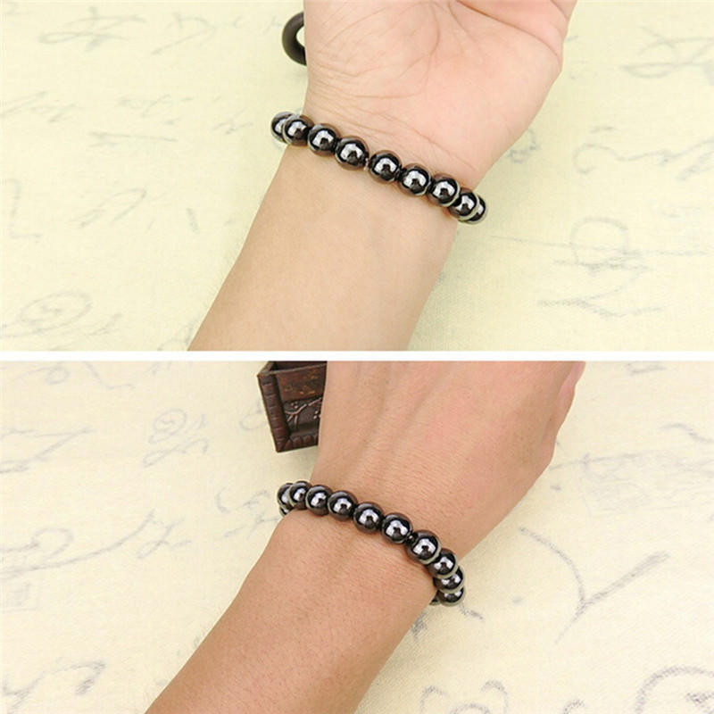 Weight Loss Round Black Stone Bracelet Health Care Magnetic Therapy Bracelet