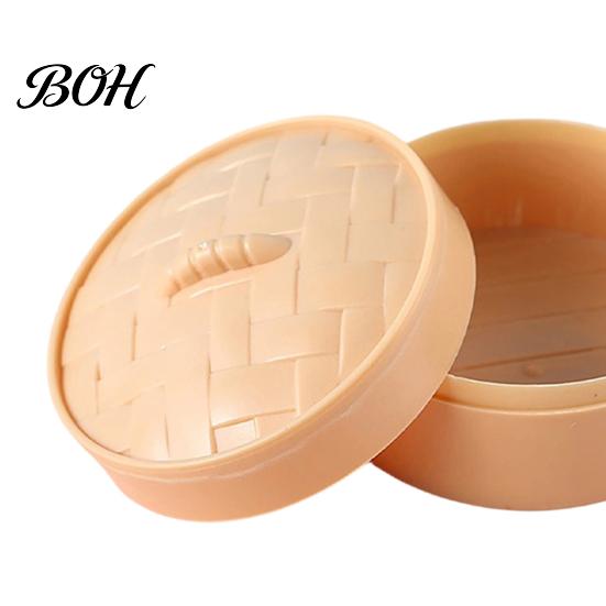 Creative Material Storage Bin Steamer Shape Box, with Lid, DIY Fondant Bread Artisan Craft Supply Box Crafts Display Case, for Handmade Collectibles