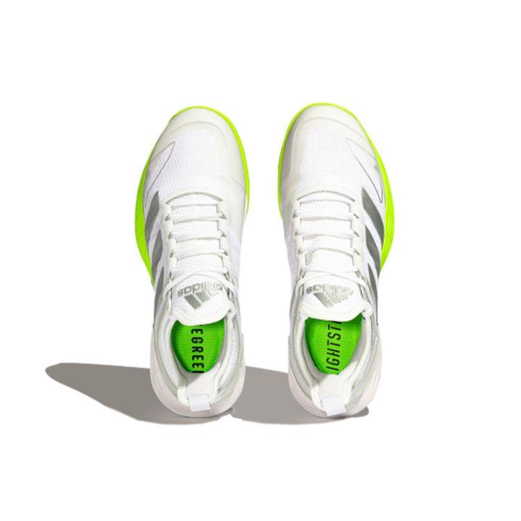 adidas Adizero Ubersonic 4 Tokyo - Белые солнечные желтые женские кроссовки серебристо-металлик FX1368