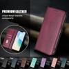 2 RFID Blocking Card Slots Wallet Phone Case for iPhone 16 15 14 13 12 11 Pro Max 7 8 Plus SE 2023 Strong Magnetic PU Leather Case with Bracket Holder