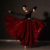 Большой комплект юбки для танца в стиле свинг, красная танцевальная юбка для современного танца, женский сценический наряд
