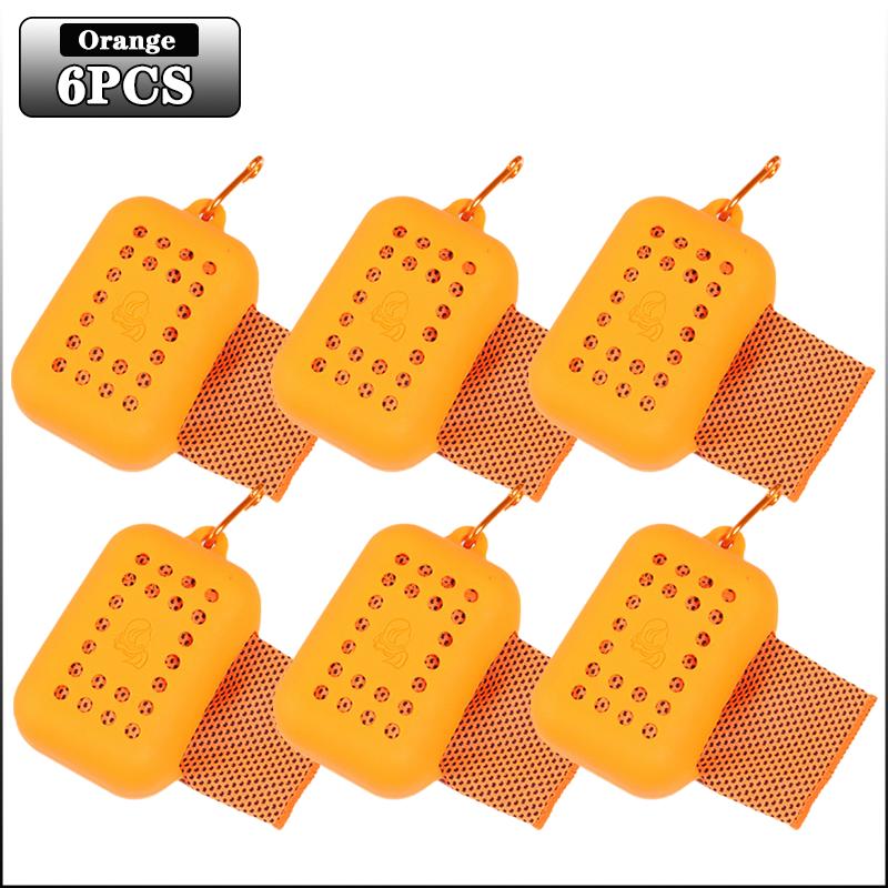 10PCS Portable Mini Silica Gel Set Cold Towel Polyester Fiber Outdoor Cooling Towel Fitness Sports Gym Run Quick Dry Cool Towel