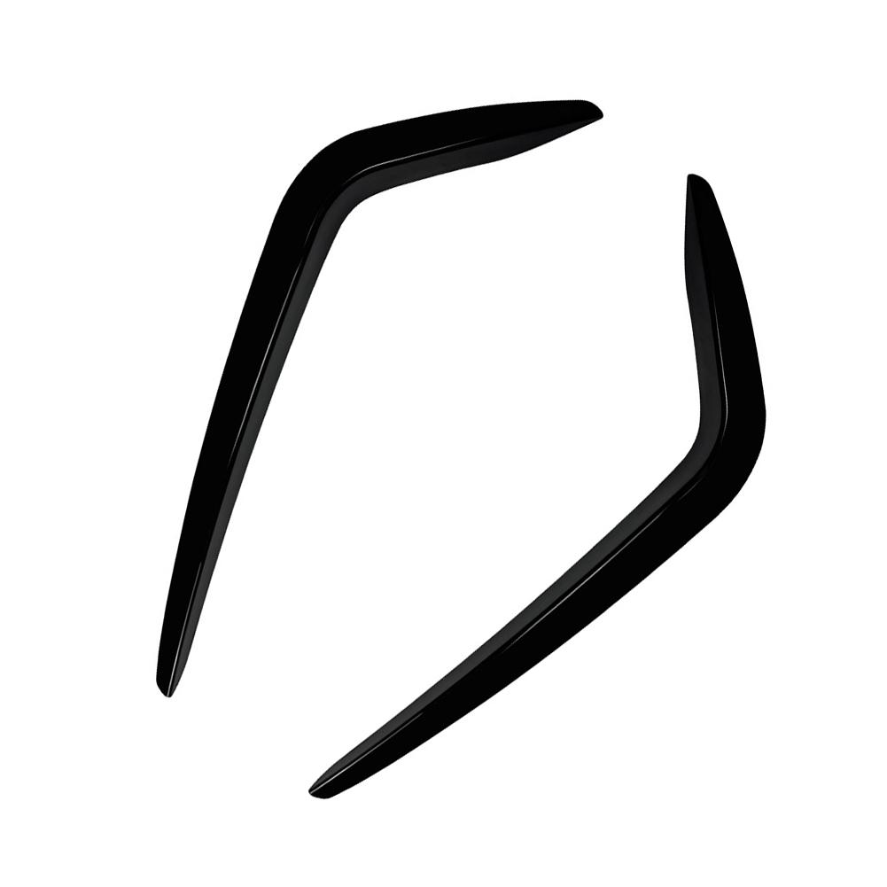 2PCS Front Bumper Splitter Wind Fog Lamp Frame Cover Trim For Skoda Superb MK3 2015 2016 2017 2018 ABS Piano Black Carbon F